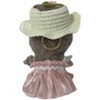 Doll Clothes Superstore Frilly Pink Dress with Flower-Trimmed Straw Hat for 17.5 cm Labubu Dolls - 4 of 4