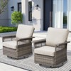 Buenhomino Outdoor Patio All-Weather Wicker Furniture Set - 2 of 4