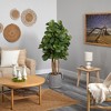 Nearly Natural 5-ft Fiddle Leaf Fig Artificial Tree in Handmade Black and White Natural Jute and Cotton Planter - 4 of 4