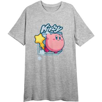 Kirby Floating Star Juniors Athletic Heather T-shirt