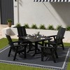WestinTrends 5 Piece Outdoor Patio Dining Square Table and Modern Armchair Set - 2 of 2