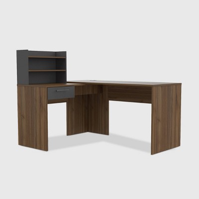 Lindon L Shaped Desk Brown - RST Brands