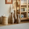 Gulches 3PC elegant artificial rattan floor vase for living room decoration, entrance , hallway - a versatile home decoration for silk flower, Beige - 2 of 4