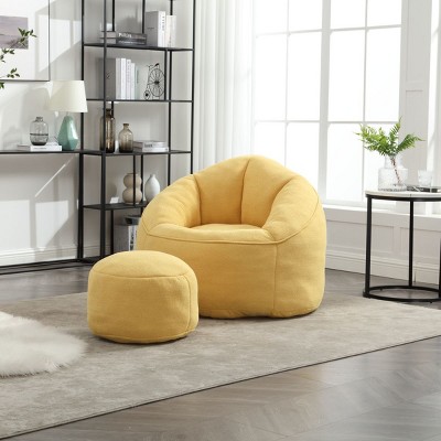 Love Bean Bags,Single Sofa With Ottoman,Lazy On Sofa,Best Beanbag Chair,Lazy Boy Sofas For Living Room Bedroom Apartment-Cuddlewood