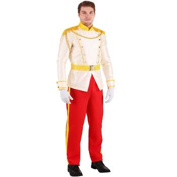HalloweenCostumes.com Large  Men  Disney Adult Prince Charming Costume Mens, Cinderella White Royal Suit Outfit for Halloween., Red/White/Orange