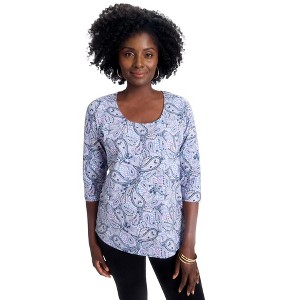 Jessica London Stretch Cotton Scoop Neck Tee - 1 of 4