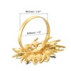Unique Bargains Alloy Shiny Decorative Wear Resistance  Rhinestone Crystal Flower Napkin Rings 4 Pcs - 2 of 4