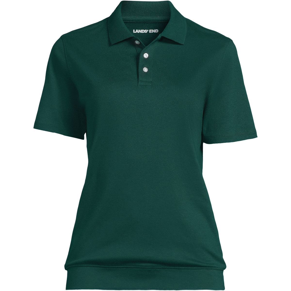 Lands' End Women's Short Sleeve Banded Bottom Polo Shirt - thumbnail 6