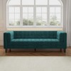 ORRD Green Velvet 3-Seater Sofa, Upholstered Tufted Couch with Solid Wood Frame & Removable Cushions for Living Room - 4 of 4