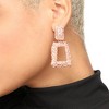 SOHI Women's Rose Gold Corroded Drop Earrings - 3 of 3