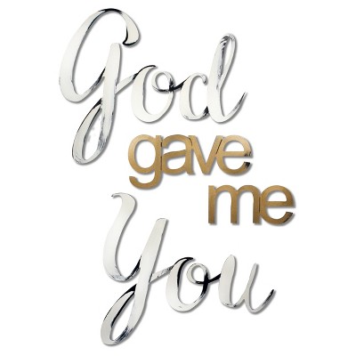 30"x24 Hand Painted 3D Wall Sculpture God gave me You- Letter2Word