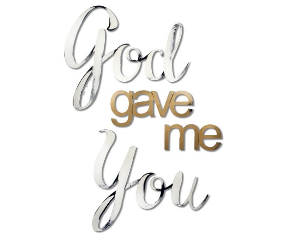 "God gave me You" Hand Painted Dimensional Wall Words