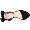 Allegra K Women's Back to College Faux Suede Open Toe Ankle Tie Back Chunky Heel Sandals - 4 of 4