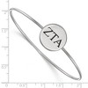 Black Bow Jewelry Sterling Silver Zeta Tau Alpha Greek Life Bangle Bracelet 7 Inch - 2 of 3