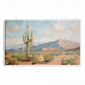 Stupell Industries Cactus & Mountain View Printed Plush Bath Mat And Bath Rug, Design By Nina Blue, 18"X30" - 1 of 4