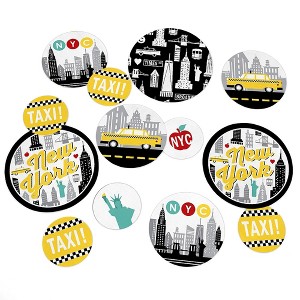 Big Dot of Happiness NYC Cityscape - New York City Party Giant Circle Confetti - Party Decorations - Large Confetti 27 Count - 1 of 4