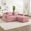 VASIP  Modular Boneless Cloud Sectional Sofa Loveseat  2-Seat with Deep Seat and Pillows,Modern Corduroy Fabric for Living Room,Pink - 3 of 4