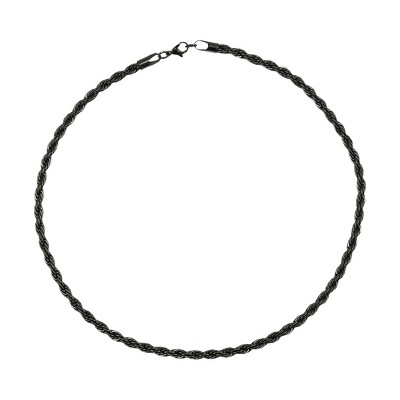 Slate by Rebl Rope Chain Necklace  Stainless Steel