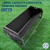COZONY Heavy Duty Steel Livestock Feeding Trough, 22 Gallon 45.13" Hay Feeder for Horses, Goats, Sheep, Cattle & Alpacas, Large Farm Feeder - 2 of 4