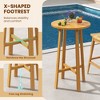 Tangkula 24" Bar Height Table w/ Footrest Patio Bistro Table for Indoors Outdoors - 4 of 4