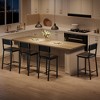 Bar Stools Set of 4/2, PU Leather Counter Height Bar Stools with Backrest and Footrest,Tall Bar Stool with Thick Cushion - 4 of 4