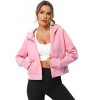 Coolmee Womens Full Zip Up Hoodie Sweatshirt Workout Casual Hooded Long Sleeve Athletic Jacket with Pockets - 2 of 4