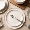 Syemin Dining Bowls 4 Person Stoneware Dinnerware Set Microwave Dishwasher Safe Chip-Resistant Matte Glaze Stackable Storage, White, 10"*10"*2.4" - 4 of 4