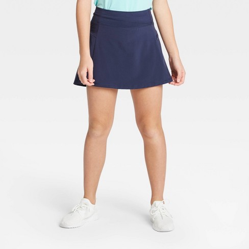 Girls' Stretch Woven Performance Skort - All In Motion™ Navy L : Target