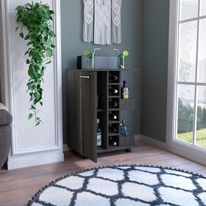 NicBex Mobile Kitchen Island Cart Morden Kitchen Carts on Wheels with Storage, 1 Cabinet Door, 6 Bottle Rack and 2 Shelves for Kitchen - 1 of 4