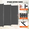 VEVOR Room Divider, 6 Panel Room Divider, Folding Privacy Screen and Portable Partition Divider for Room Separation, Grey - 4 of 4