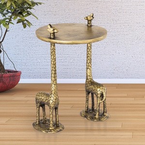 SPI Home Giraffe Pair End Table – Metal Animal Accent Table, 22" Height, Whimsical Safari Decor - 1 of 3