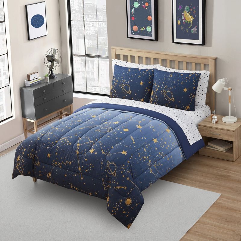Galaxy Printed Kids Bedding Set includes Sheet Set by Sweet Home Collection™, 1 of 5