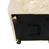 Sapphtopaz 18" Modern Velvet Ottoman Upholstered Foot Stool Small Vanity Stool with Tapered Legs Shoe Bench for Living Room, Bedroom, Entryway - 4 of 4