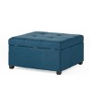 Sapphtopaz Square Storage Ottoman Bench with Tufted Waffle Stitch Storage Bench for Living Room, Bedroom, Entryway - 3 of 4