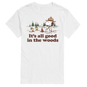 Men's - Peanuts - All Good In The Woods Short Sleeve Graphic T-Shirt - 1 of 4