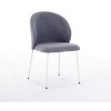 NicBex Modern Upholstered Dining Chairs Set of 2 with Curved Backrest & Iron Feet,Sleek Design Kitchen Chairs,Living Room Chairs - 2 of 4