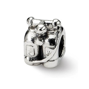 Black Bow Jewelry Sterling Silver Scuba Tanks Bead Charm - 1 of 4