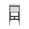 Meridian Furniture,Stryker Cream Boucle Fabric and Vegan Leather Stool, Set of 2 - 4 of 4