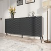 ORRD 63" Modern Sideboard with 5 Legs & 4 Adjustable Shelves, Buffet Cabinet for Dining Room, Entryway or Living Room（Black） - 2 of 4