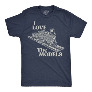 Mens Funny T Shirts I Love The Models Sarcastic Graphic Tee For Men - Crazy Dog Men's T Shirt - 1 of 4