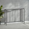 Modern Entryway Console Table with Tempered Glass Tabletop, Adjustable Feet, Easy Assembly, Suitable for Living Room and Entryway - 3 of 4