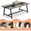 Okak Modern Large Executive Desk Office Computer Desk with Thick Metal Frame,Spacious Business Conference Table for Office,Studio - 3 of 4