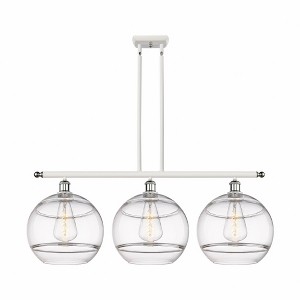 Rochester - 3 Light Stem Hung Island In Industrial Style-13.88 Inches Tall and 38.5 Inches Wide - 1 of 1