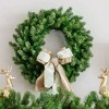 King Of Christmas 24" Pre-Lit Artificial Christmas Wreath with Lights, Battery Operated Cypress Spruce Christmas Wreaths - 4 of 4