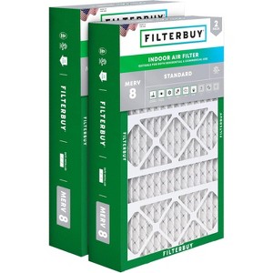 Filterbuy 17x26x4 Air Filter (2-Pack), Pleated MERV 8 Dust Defense Replacement HVAC AC Furnace Air Filters Replacement for Lennox - 1 of 4