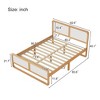 ALEXOUN Modern Style Solid Wood Platform Bed with Headboard and Slats Support for Kids,Teens,Adults,No Need Box Spring,Walnut and White - 3 of 4