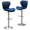 CAVINAS Adjustable Velvet Swivel Barstools Set of 2, Modern Counter Height Bar Stool Chair with Back for Bar, Kitchen, Dining Room - 4 of 4