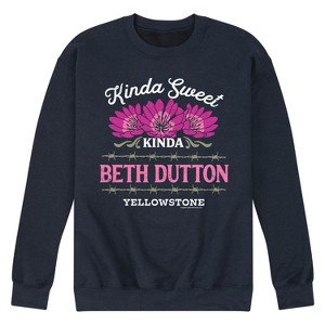 Men's - Yellowstone - Kinda Sweet Kinda Beth Dutton Graphic Fleece Sweatshirt - 1 of 4