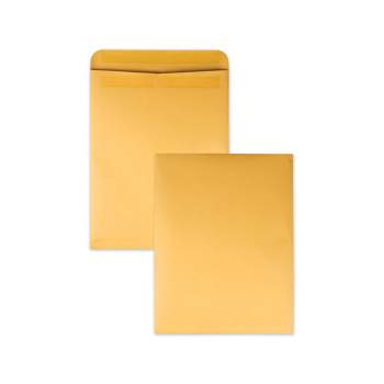 Quality Park Redi-Seal Catalog Envelope, #15 1/2, Cheese Blade Flap, Redi-Seal Adhesive Closure, 12 x 15.5, Brown Kraft, 100/Box