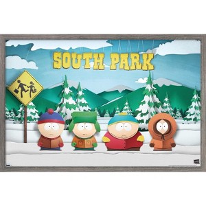 Trends International South Park - Bus Stop Framed Wall Poster Prints - 1 of 4